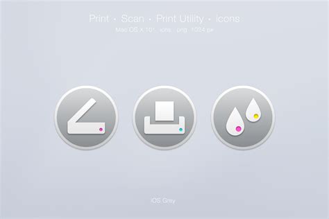 Printer and Scanner icons for Mac OS X (iOS grey) by Zirifio on DeviantArt