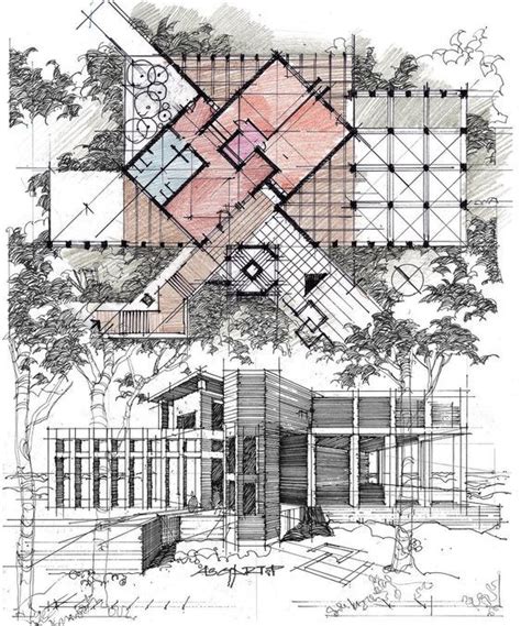 Nice composition | Schizzi d'architettura, Disegno di architettura ...