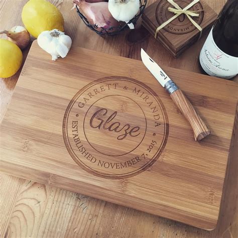 Custom Cutting Board, Wood Chopping Block, Unique Wedding Gift, Rustic ...