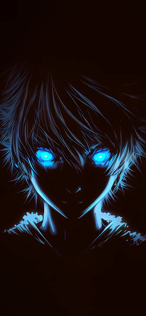 Boy with Blue Glowing Eyes Anime Wallpaper - Anime Wallpaper 4k