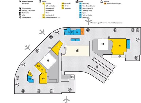 Tampa Airport (TPA) Terminal Maps, Shops, Restaurants, Food Court 2024