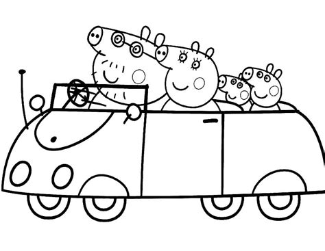 Peppa Pig Beach Coloring Pages