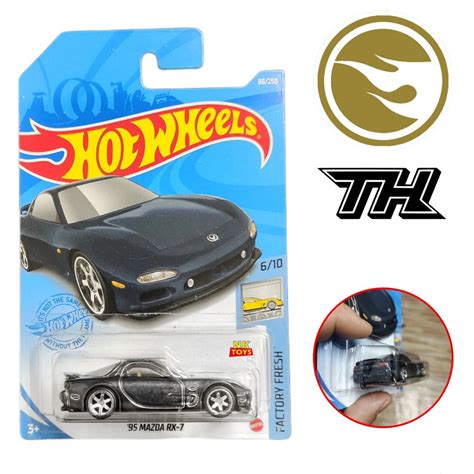 โมเดลรถเหล็ก Hotwheels รุ่น 95 MAZDA RX-7 ลิขสิทธิ์แท้ ล้อยาง STH ...