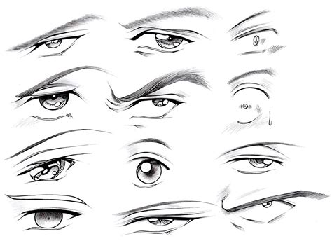 Male Eyes Drawing Reference and Sketches for Artists