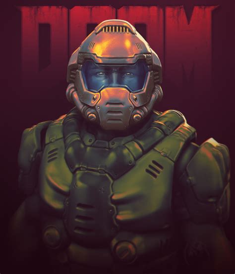 Sergey ( TrueMakaR ) Makarich - DOOM Marine (The Doomguy) fan-art ...