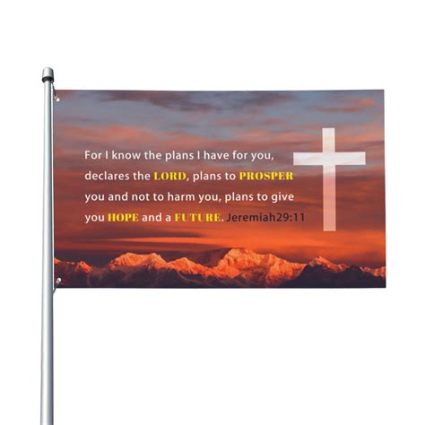 VIVACITE Christian Flag 3x5 Garden Decor Outdoor Patio Decor Front ...