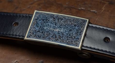 Bespoke Hand Engraved & Gold Decorated Belt Buckles