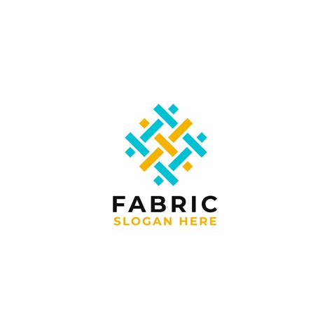 Flat textile fabric logo design for company illustration vector ...