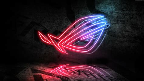 4098x2160px | free download | HD wallpaper: neon, ASUS, 4K, RoG ...