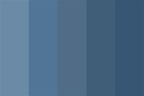 Aesthetic dark blue waves Color Palette