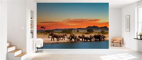 Herd of Elephants – high-quality wall murals with free US delivery ...