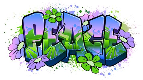 Peace in Graffiti Art 4684690 Vector Art at Vecteezy