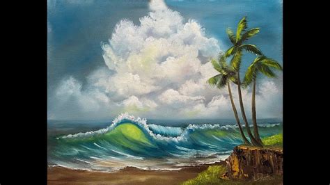 Seascape- Bob Ross Style Oil Painting Tutorial - YouTube in 2021 | Oil ...