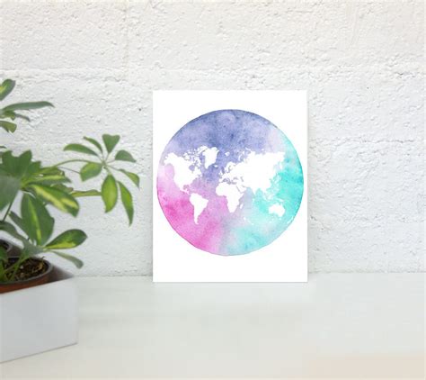 Colorful Map Poster. Map of the World. Map Art. World Map Wall - Etsy