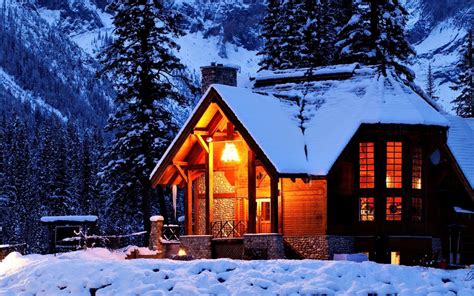 Snowy Cabin Wallpapers - Top Free Snowy Cabin Backgrounds - WallpaperAccess