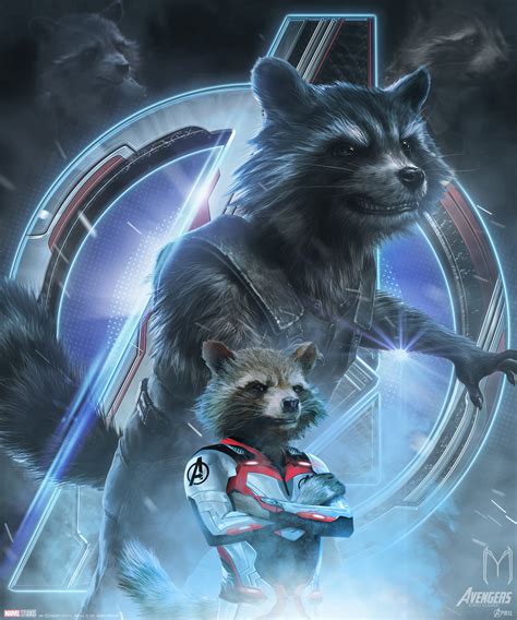 2048x2048 Avengers Endgame Rocket Raccoon Poster Art Ipad Air Wallpaper ...