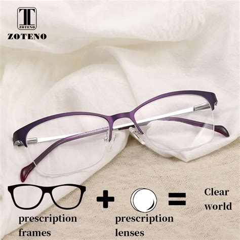 Semi rim Prescription Eyeglasses Women Progressive Photochromic Anti ...