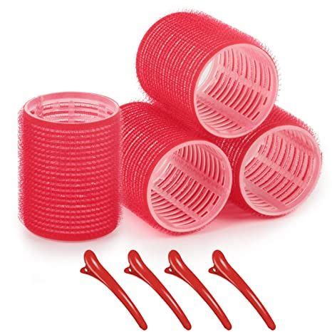 Self grip hair roller set,Hair roller set 12 pcs,Heatless hair curlers ...