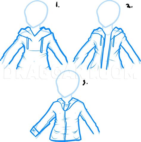 How To Draw A Hoodie, Draw Hoodies, Step by Step, Drawing Guide, by ...