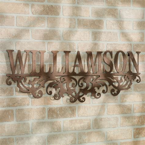 Kinship Bronze Family Name Personalized Metal Wall Art Sign | Wall art ...