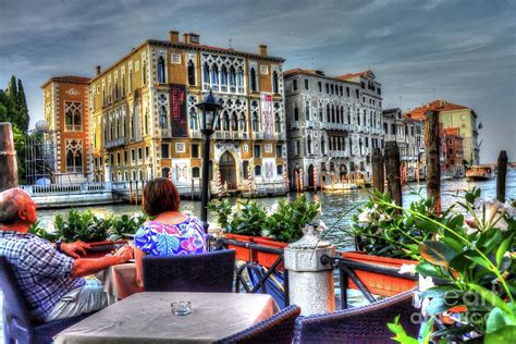 Restaurant on the Venice Grand Canal Photograph by John Stone - Pixels