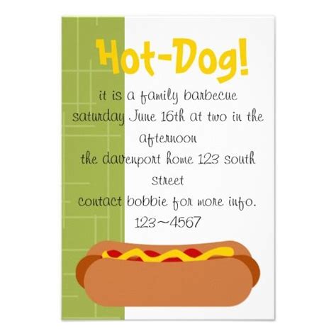 Hot Dog! Party Invitation | Zazzle.com in 2021 | Dog party invitations ...