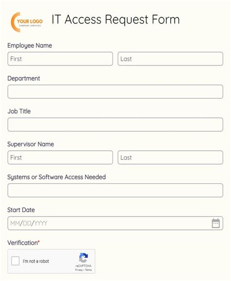 IT Access Request Form Template | 123FormBuilder