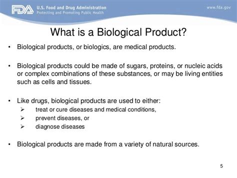 FDA Presentation on Biologics