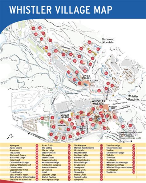 Maps of Whistler ski resort in Canada | SNO