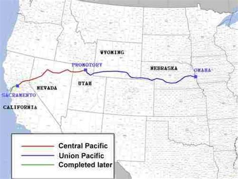 Transcontinental Railroad Map Worksheet