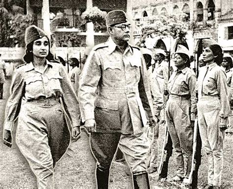 Captain Lakshmi Sahgal (24 October 1914 – 23 July 2012) with Subhash ...