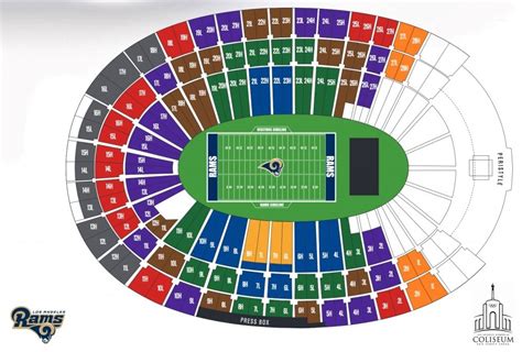 Incredible usc football seating chart | Seating charts, Chart, La rams