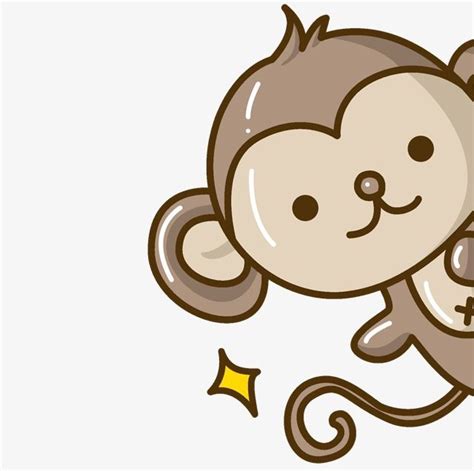 a drawing of a monkey flying through the air with its eyes closed and ...