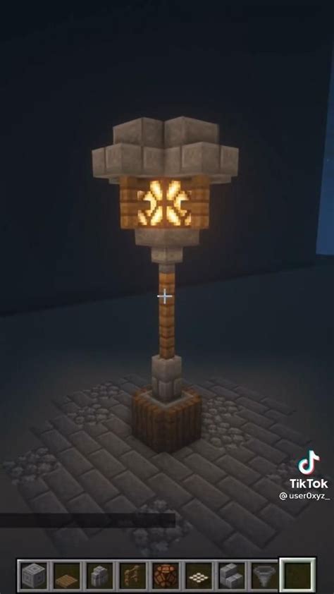 minecraft tutorial ideas lamp street light lantern [Video] | Minecraft ...