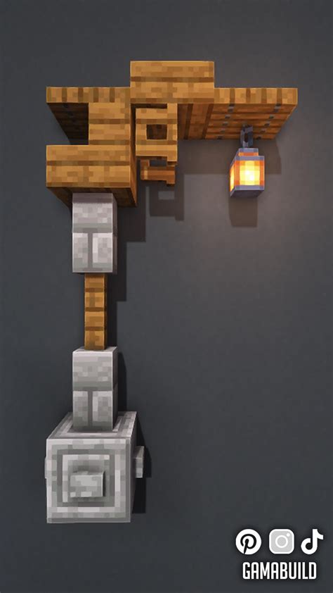 Minecraft Medieval Lantern Design | Minecraft wall, Minecraft designs ...