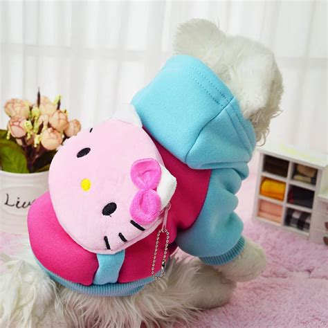 New Hello Kitty Hot Soft Winter Warm Pet Dog Clothes Cozy Snowflake Dos ...