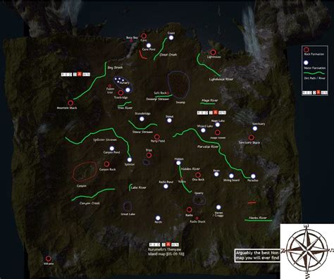 The Isle - Current Thenyaw Map / With Correct Compass