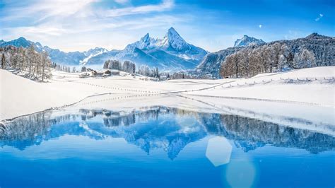 HD Winter Mountain Lake Wallpapers - Wallpaper Cave