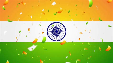 Bright Confetti On Indian Flag Republic Day Stock Motion Graphics SBV ...