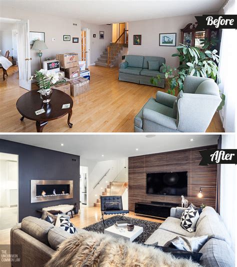 The Living Room Before and After — Becki and Chris