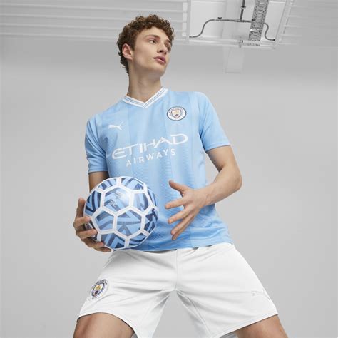 Puma | Manchester City Home Shirt 2023 2024 Adults | Blå/Hvid | Sports ...