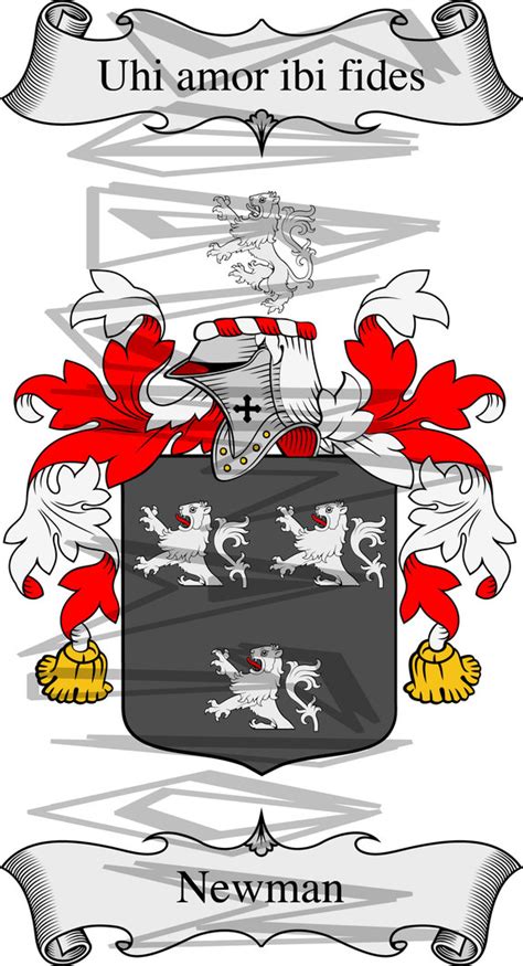 Newman Coat of Arms with Crest Line Drawing. - sublitemplates. Newman ...