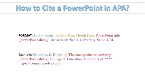 Apa Cite Pictures In Powerpoint