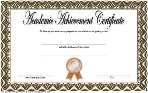 Academic Achievement Award Certificate Template FREE 2 | Awards ...