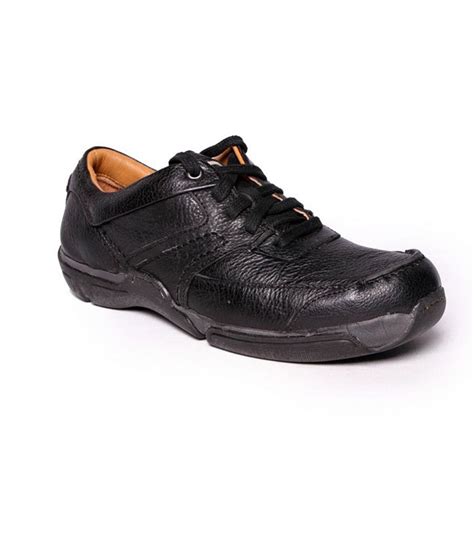 Woodland Black Leather Casual Shoes - Buy Woodland Black Leather Casual ...