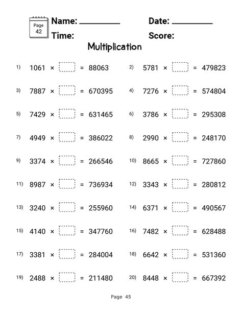 🌟 Boost Math Skills with Engaging Multiplication 6th Grade Worksheets ...