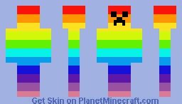 Rainbow Creeper Minecraft Skin