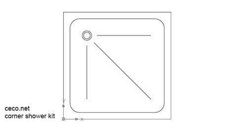 Shower Top View Drawing