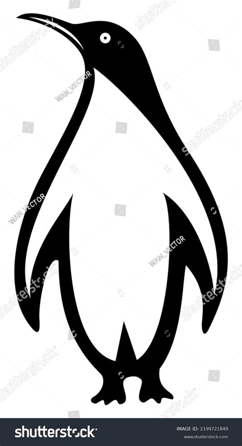 Penguin Vector Silhouette Vector Isolated Illustration Stock Vector ...