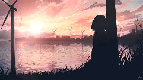 sad, tired, girl, anime HD Wallpaper